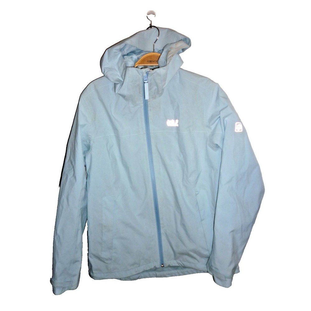 Jack Wolfskin Texapore Raincoat Jacket Coat Women's Hooded Blue M Medium